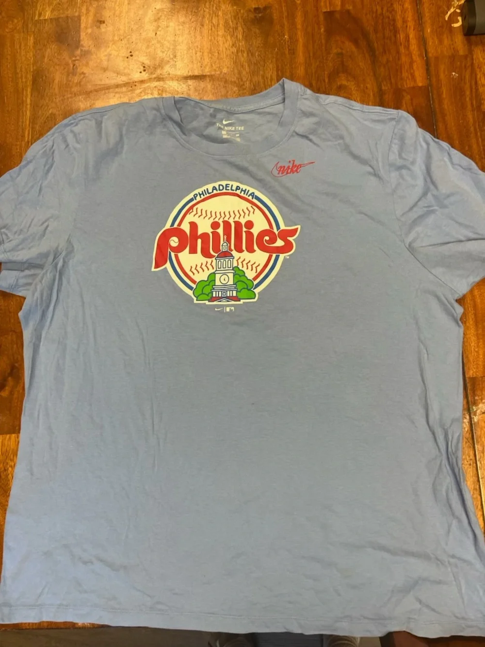 Nike Light Blue Philadelphia Phillies Graphic Tee